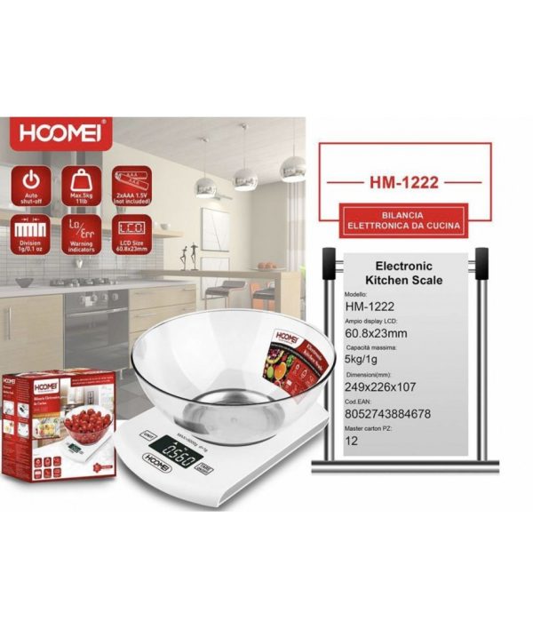 Elektronička kuhinjska vaga model Hoomei model HM-1222