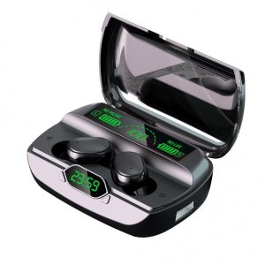 G6 bežične Bluetooth 5.0 slušalice, mikrofon, crna boja.