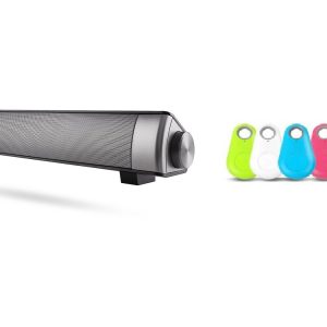 ZVUČNIK PRIJENOSNI BEŽIČNI BLUETOOTH SOUNDBAR LP-S08 SREBRNI  + poklon iTag BLUETOOTH PRIVJESAK