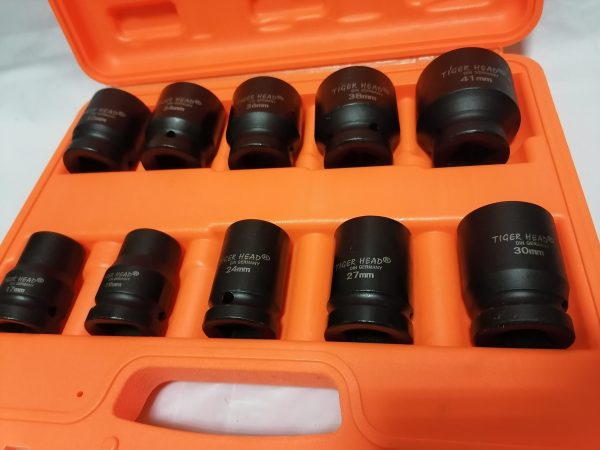 SET KALJENIH UDARNIH EXTRA JAKIH GEDORA 3/4, 17MM-41MM.MARKE TIGER HEAD DIN GERMANY - Slika 3