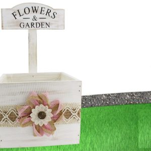 Drvena ukrasna vaza za cvijeće (FLOWERS GARDEN) model 1
