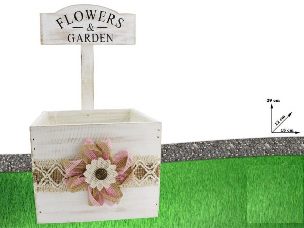 Drvena ukrasna vaza za cvijeće (FLOWERS GARDEN) model 1