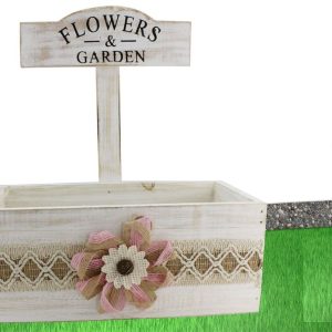 Drvena ukrasna vaza za cvijeće (FLOWERS GARDEN) model 2