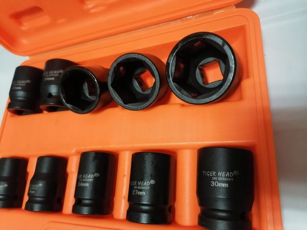 SET KALJENIH UDARNIH EXTRA JAKIH GEDORA 3/4, 17MM-41MM.MARKE TIGER HEAD DIN GERMANY - Slika 5