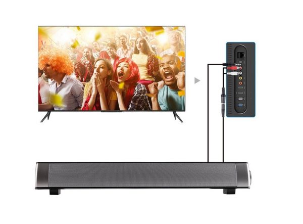 ZVUČNIK PRIJENOSNI BEŽIČNI BLUETOOTH SOUNDBAR LP-S08 SREBRNI  + poklon iTag BLUETOOTH PRIVJESAK - Slika 5