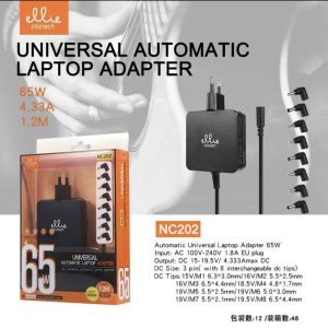 Ellie univerzalni automatski adapter za prijenosno računalo Model nc202 65w