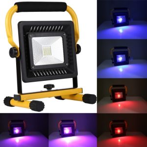 Punjivi LED Prijenosni REFLEKTOR 50W / Bijelo,slabije i jače / Crveno i Plavo Svjetlo