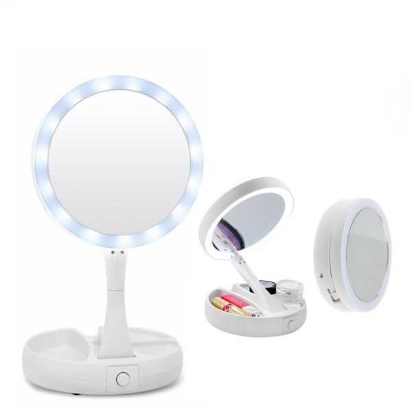Okruglo sklopivo ogledalo sa led rasvjetom - Slika 3