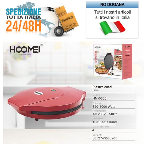 Pizza Maker 1000W Ukusna pizza spremna za 15 minuta (od vatrostalnog kamena)