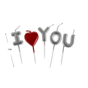 Svijeće I Love You (Set 5 svijeća)
