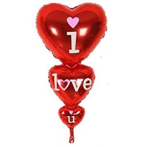 Tri srca “I Love u” veliki balon